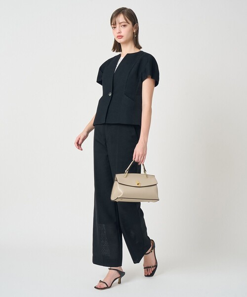 ANAYI（アナイ）の「カラミリネンライクワイドパンツ〈セットアップ対応商品〉（その他パンツ・レディース・ホワイト/ベージュ/ネイビー・36/38）」の15枚目の写真