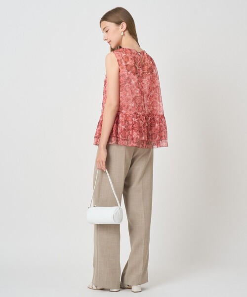 ANAYI(アナイ)の「カラミリネンライクワイドパンツ〈セットアップ対応商品〉(その他パンツ・レディース・ホワイト/ベージュ/ネイビー・36/38)」の4枚目の写真