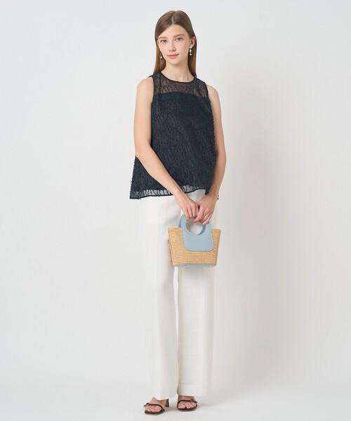 ANAYI(アナイ)の「カラミリネンライクワイドパンツ〈セットアップ対応商品〉(その他パンツ・レディース・ホワイト/ベージュ/ネイビー・36/38)」の15枚目の写真