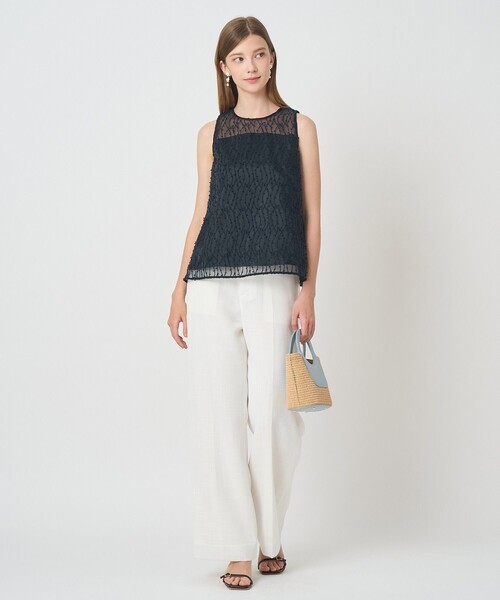 ANAYI(アナイ)の「カラミリネンライクワイドパンツ〈セットアップ対応商品〉(その他パンツ・レディース・ホワイト/ベージュ/ネイビー・36/38)」の16枚目の写真