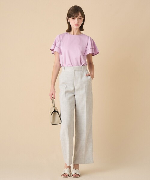 ANAYI(アナイ)の「カラミリネンライクワイドパンツ〈セットアップ対応商品〉(その他パンツ・レディース・ホワイト/ベージュ/ネイビー・36/38)」の20枚目の写真