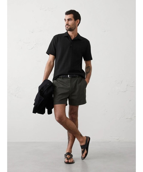 BANANA REPUBLIC FACTORY STORE(バナナリパブリック ファクトリーストア)の「BANANA REPUBLIC FACTORY STORE スタンダードフィット テクスチャード ポロシャツ(ポロシャツ・メンズ・ブラック/ブルー・XL/L/M/S)」の5枚目の写真