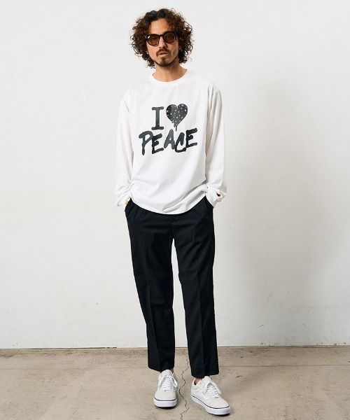 STUD MUFFIN(スタッドマフィン)の「mlt5682- 7ozコットン天竺 カラークリスタルメタルミックスLS Tシャツ(624-02896)(Tシャツ/カットソー・メンズ・ブラック/アッシュ/ホワイト・2/3/4)」の11枚目の写真