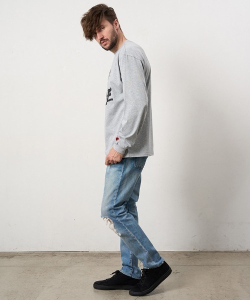 STUD MUFFIN(スタッドマフィン)の「mlt5682- 7ozコットン天竺 カラークリスタルメタルミックスLS Tシャツ(624-02896)(Tシャツ/カットソー・メンズ・ブラック/アッシュ/ホワイト・2/3/4)」の9枚目の写真