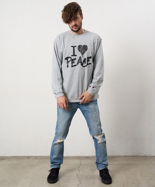 STUD MUFFIN(スタッドマフィン)の「mlt5682- 7ozコットン天竺 カラークリスタルメタルミックスLS Tシャツ(624-02896)(Tシャツ/カットソー・メンズ・ブラック/アッシュ/ホワイト・2/3/4)」の10枚目の写真
