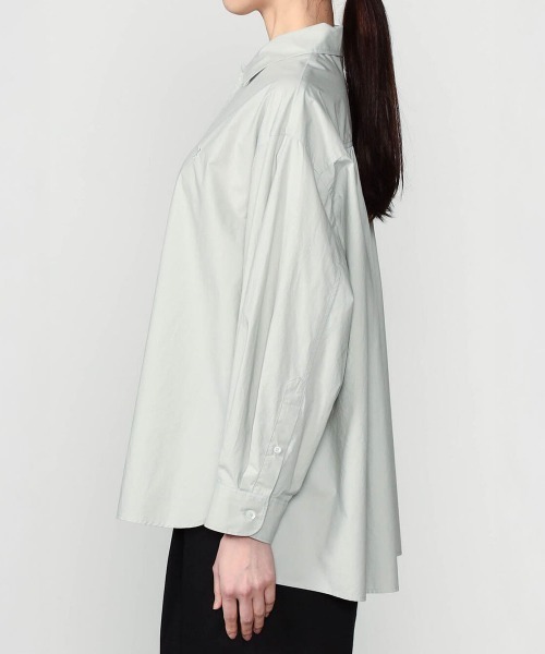 Kinetics(キネティクス)の「Gymphlex Cotton L/S tunic shirt(ジムフレックス コットン 長袖チュニックシャツ)(シャツ/ブラウス・レディース・グレー/ピンク・X-LARGE)」の9枚目の写真