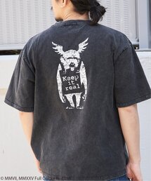 Banksy バンクシー Keep it real スノーウォッシュTシャツ