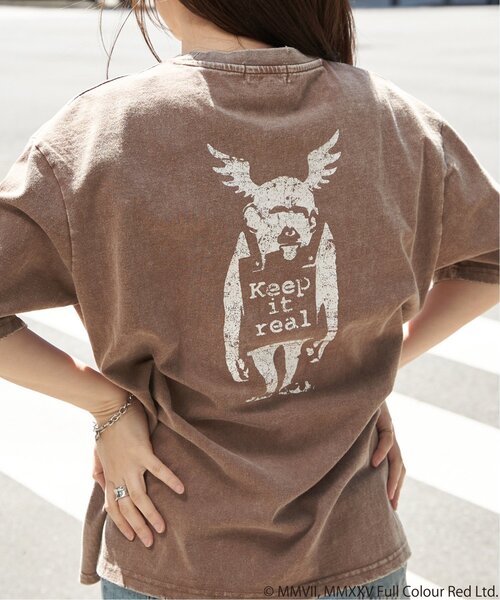 VENCEEXCHANGE（ヴァンスエクスチェンジ）の「Banksy バンクシー Keep it real スノーウォッシュTシャツ（Tシャツ/カットソー・メンズ・グレー/ブラック/ブラウン・LL/L/M）」の17枚目の写真