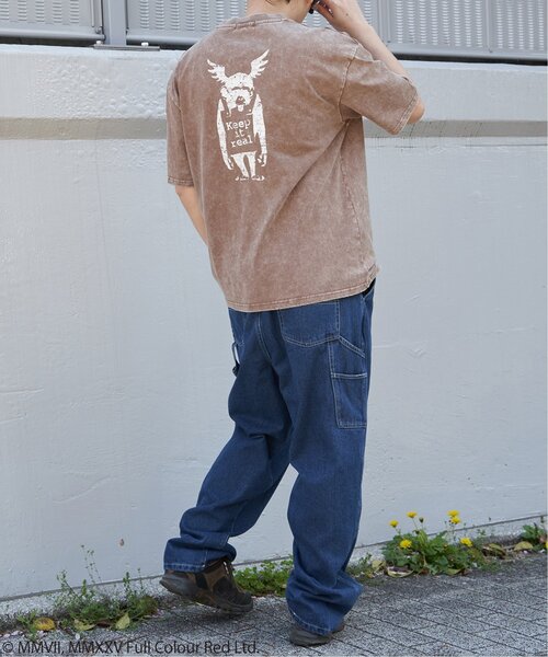 VENCEEXCHANGE（ヴァンスエクスチェンジ）の「Banksy バンクシー Keep it real スノーウォッシュTシャツ（Tシャツ/カットソー・メンズ・グレー/ブラック/ブラウン・LL/L/M）」の21枚目の写真