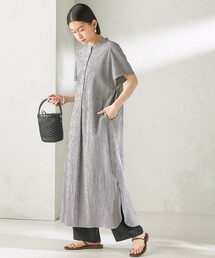 〈手洗い可能〉ACAR バンピー チェック ワンピース