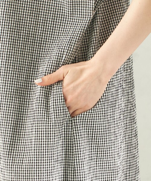 SHIPS(シップス)の「〈手洗い可能〉ACAR バンピー チェック ワンピース(ワンピース・レディース・グリーン/ブラック・ONE SIZE)」の18枚目の写真