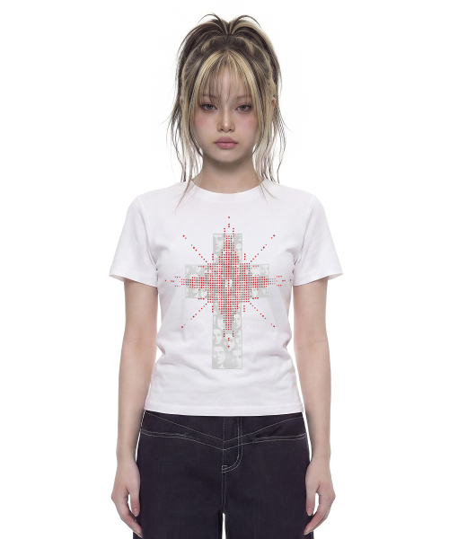 GRAVER（グレーバー）の「[ユニセックス]LUMINANCE スリム 半袖Tシャツ_2色（Tシャツ/カットソー・レディース・ブラック/ホワイト・X-SMALL）」の8枚目の写真