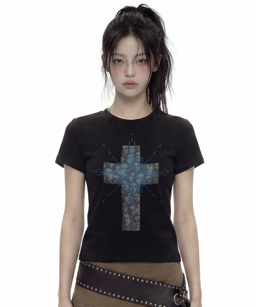 GRAVER（グレーバー）の「[ユニセックス]LUMINANCE スリム 半袖Tシャツ_2色（Tシャツ/カットソー・レディース・ブラック/ホワイト・X-SMALL）」の10枚目の写真