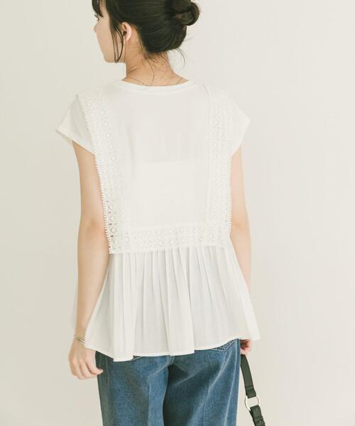 ITEMS URBANRESEARCH(アイテムズ アーバンリサーチ)の「レーストリムプルオーバー(Tシャツ/カットソー・レディース・ブラック/ホワイト/ブラウン・FREE)」の6枚目の写真