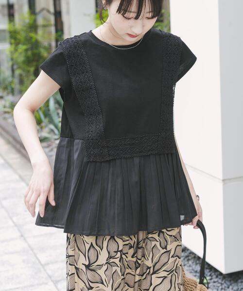 ITEMS URBANRESEARCH(アイテムズ アーバンリサーチ)の「レーストリムプルオーバー(Tシャツ/カットソー・レディース・ブラック/ホワイト/ブラウン・FREE)」の16枚目の写真