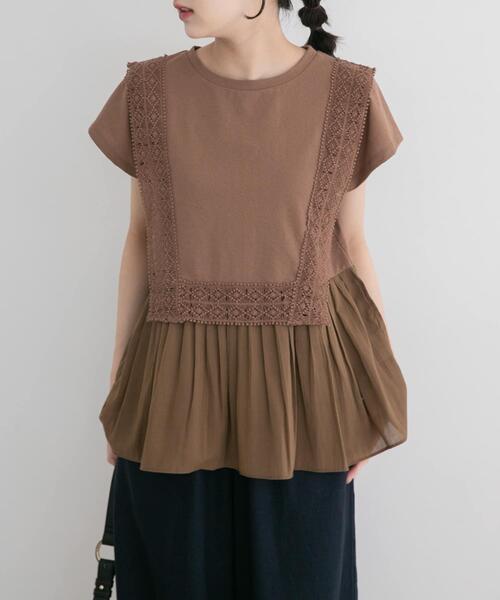 ITEMS URBANRESEARCH(アイテムズ アーバンリサーチ)の「レーストリムプルオーバー(Tシャツ/カットソー・レディース・ブラック/ホワイト/ブラウン・FREE)」の10枚目の写真