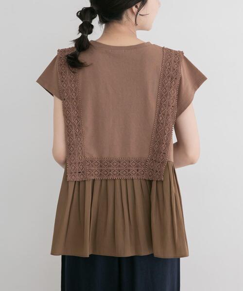 ITEMS URBANRESEARCH(アイテムズ アーバンリサーチ)の「レーストリムプルオーバー(Tシャツ/カットソー・レディース・ブラック/ホワイト/ブラウン・FREE)」の9枚目の写真