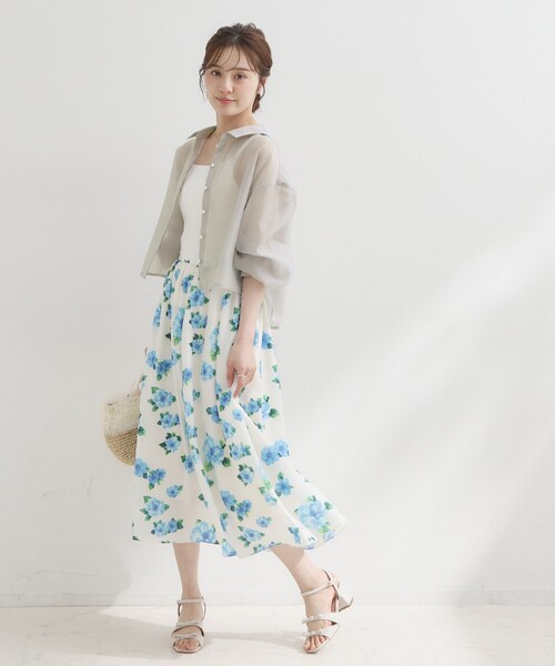 couture brooch(クチュールブローチ)の「【洗える】ショート丈 シアーシャツ(シャツ/ブラウス・レディース・グレー/サンドベージュ/アイボリー・42/40/38/36)」の21枚目の写真