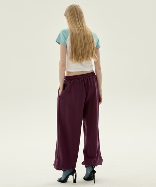 Mardi Mercredi(マルディメクルディ)の「CROPPED TSHIRT RAGLAN FLOWERMARDI / クロップド Tシャツ ラグラン フラワー マルディ(Tシャツ/カットソー・レディース・ホワイト×パープル/ホワイト×ブルー/ホワイト×ピンク・FREE)」の13枚目の写真