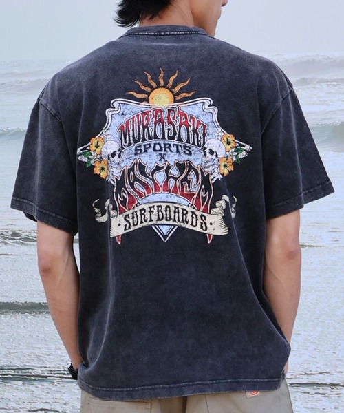 ムラサキスポーツ（ムラサキスポーツ）の「【ムラサキスポーツ限定】MURASAKI ムラサキ × LOST ロスト 半袖 Tシャツ コラボレーション M LM6S-2101（Tシャツ/カットソー・メンズ・グレイッシュブルー/ホワイト/ブラック・M/L/XL）」の2枚目の写真
