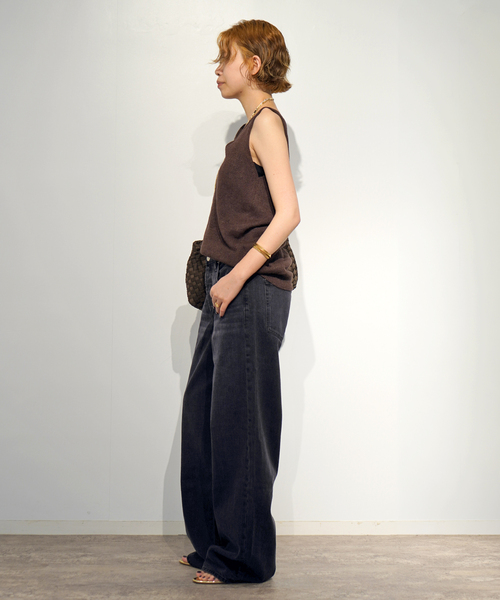 AP STUDIO(エーピーストゥディオ)の「【DALA / ダラ】Relux straight jeans(デニムパンツ・レディース・ブラック・26/27/25/28)」の11枚目の写真