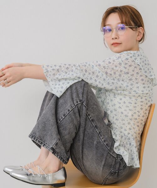 RETRO GIRL(レトロガール)の「アソートCTフリルカーデ(シャツ/ブラウス・レディース・ブルー系その他/ホワイト系その他/オフホワイト・FREE)」の5枚目の写真