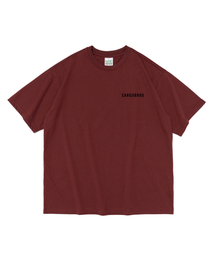 エッセンシャルロゴオーバー半袖Tシャツ（ワイン）