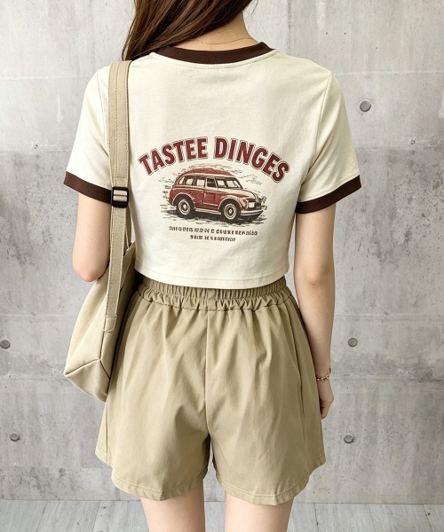 Miniministore（ミニミニストア）の「ハイウエストショートパンツ 美脚見え無地（デニムパンツ・レディース・ベージュ/ブラック・M/L）」の22枚目の写真