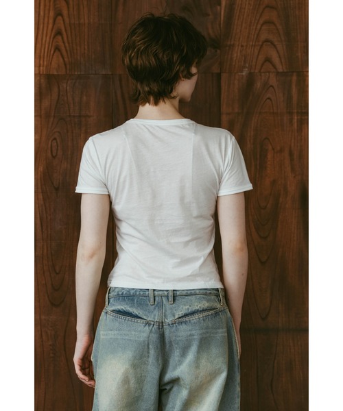 Knuth Marf(クヌースマーフ)の「2piece layered tank tee(Tシャツ/カットソー・レディース・チャコール/ベージュ/ブラック・FREE)」の12枚目の写真