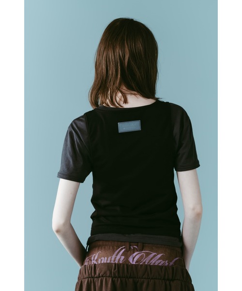 Knuth Marf(クヌースマーフ)の「2piece layered tank tee(Tシャツ/カットソー・レディース・チャコール/ベージュ/ブラック・FREE)」の18枚目の写真