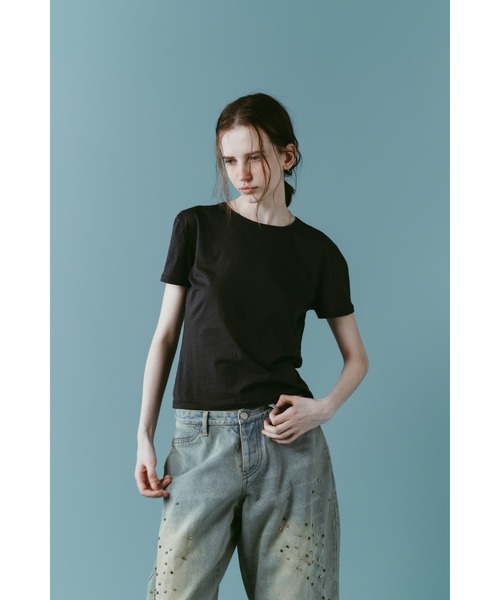 Knuth Marf(クヌースマーフ)の「2piece layered tank tee(Tシャツ/カットソー・レディース・チャコール/ベージュ/ブラック・FREE)」の22枚目の写真