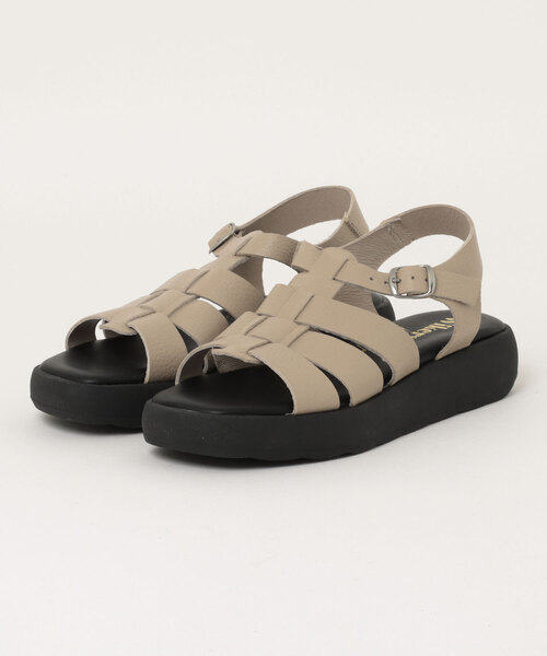 inter-chaussures(インターショシュール)の「【Wikers】ソフトスクエアトウ厚底グルカサンダル (E2140E)(サンダル・レディース・ベージュ/イエロー/ブラウン/アイボリー・38/35/36/37/39/40)」の4枚目の写真
