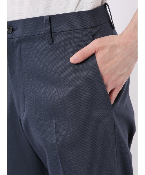TAKA-Q(タカキュー)の「パンツ メンズ ストレッチ クールマックス スリム トラウザー テーパード ノータック テーパード 綿混 ドビー(チノパンツ・メンズ・グレー系その他2/ネイビー・S/MEDIUM/LARGE/X-LARGE)」の20枚目の写真
