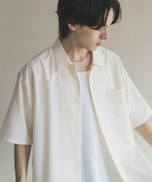 SENSE OF PLACE by URBAN RESEARCH(センスオブプレイスバイアーバンリサーチ)の「『イージーケア/速乾』リネンライクレギュラーカラーシャツ(シャツ/ブラウス・メンズ・ブラック/アイボリー/ブルー・MEDIUM/LARGE)」の6枚目の写真