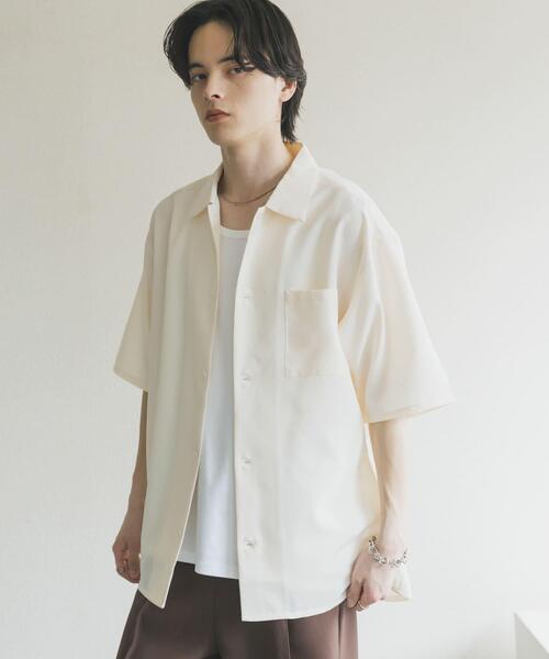 SENSE OF PLACE by URBAN RESEARCH(センスオブプレイスバイアーバンリサーチ)の「『イージーケア/速乾』リネンライクレギュラーカラーシャツ(シャツ/ブラウス・メンズ・ブラック/アイボリー/ブルー・MEDIUM/LARGE)」の8枚目の写真