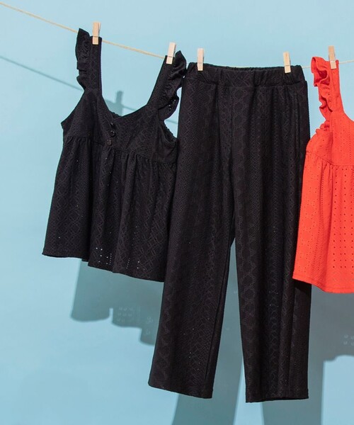 BRANSHES（ブランシェス）の「【おそろい】ドビーカットソーセットアップ（セットアップ・キッズ・オレンジ/ブラック・100/130/140/120/110/150/80/90）」の12枚目の写真