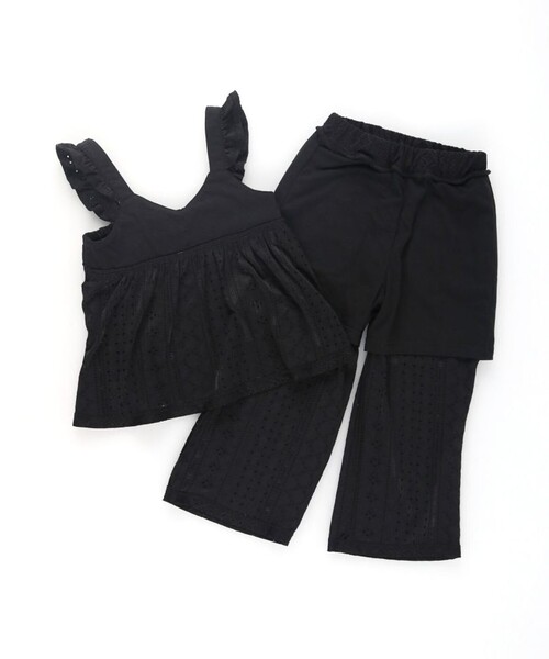 BRANSHES（ブランシェス）の「【おそろい】ドビーカットソーセットアップ（セットアップ・キッズ・オレンジ/ブラック・100/130/140/120/110/150/80/90）」の20枚目の写真
