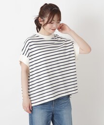 【リンネル7月号掲載】コットンボーダー半袖プルオーバー