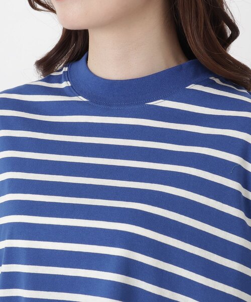 one'sterrace(ワンズテラス)の「【リンネル7月号掲載】コットンボーダー半袖プルオーバー(Tシャツ/カットソー・レディース・ブラック系8/アイボリー系8/ブルー系その他7・02)」の9枚目の写真