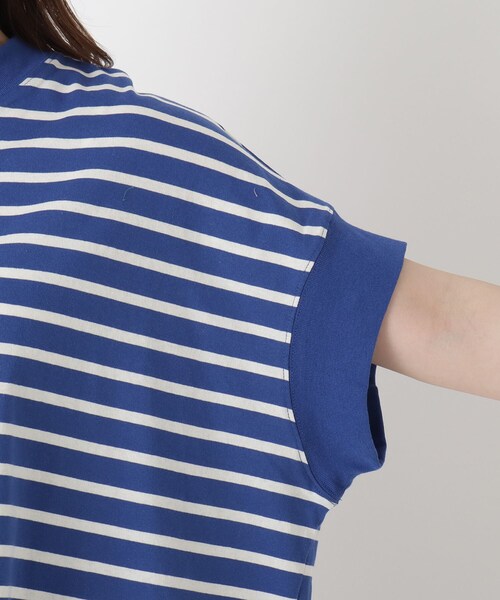 one'sterrace(ワンズテラス)の「【リンネル7月号掲載】コットンボーダー半袖プルオーバー(Tシャツ/カットソー・レディース・ブラック系8/アイボリー系8/ブルー系その他7・02)」の10枚目の写真