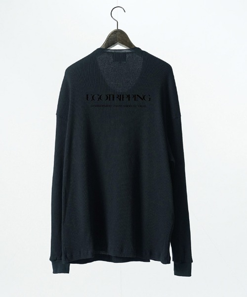 EGO TRIPPING(エゴトリッピング)の「mlt5727-WOOL THERMAL-TEE print ウールサーマルカットソー(666710)(Tシャツ/カットソー・メンズ・ブラック/チャコール/オリーブ・48/46)」の17枚目の写真
