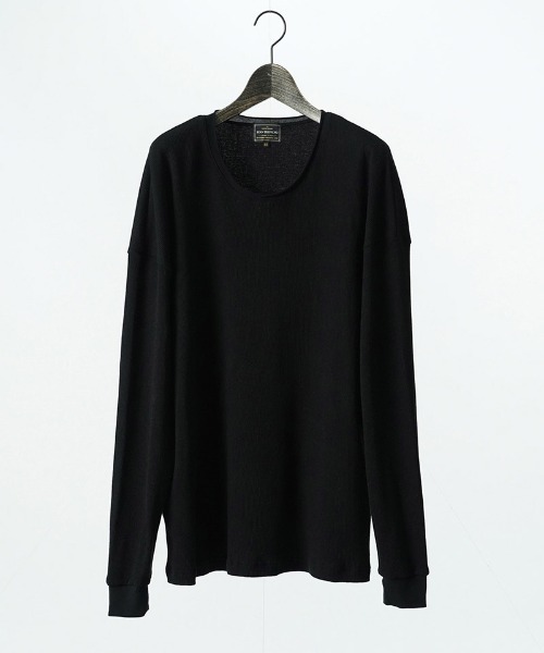 EGO TRIPPING(エゴトリッピング)の「mlt5727-WOOL THERMAL-TEE print ウールサーマルカットソー(666710)(Tシャツ/カットソー・メンズ・ブラック/チャコール/オリーブ・48/46)」の18枚目の写真