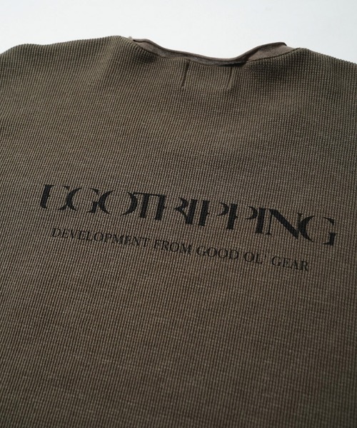 EGO TRIPPING(エゴトリッピング)の「mlt5727-WOOL THERMAL-TEE print ウールサーマルカットソー(666710)(Tシャツ/カットソー・メンズ・ブラック/チャコール/オリーブ・48/46)」の8枚目の写真