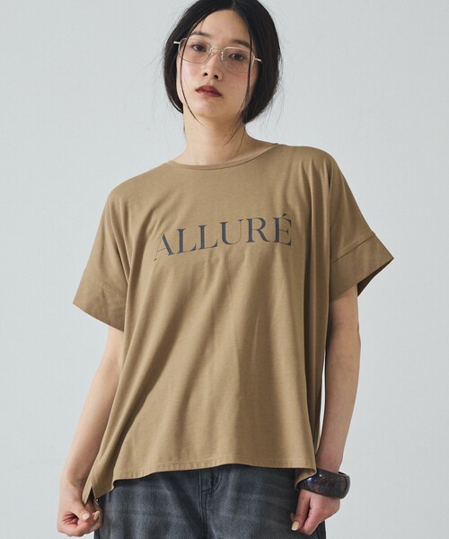 abahouse mavie(アバハウスマヴィ)の「ワイドロゴT(Tシャツ/カットソー・レディース・ベージュ/ホワイト/チャコールグレー・フリー)」の3枚目の写真