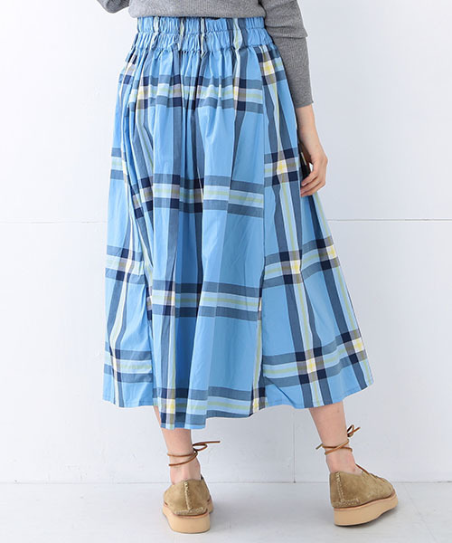 BEAMS BOY（ビームスボーイ）の「BEAMS BOY / BOY ビッグタータン スカート（スカート・レディース・サックスブルー/ネイビー/ナチュラル・ONE SIZE）」の12枚目の写真
