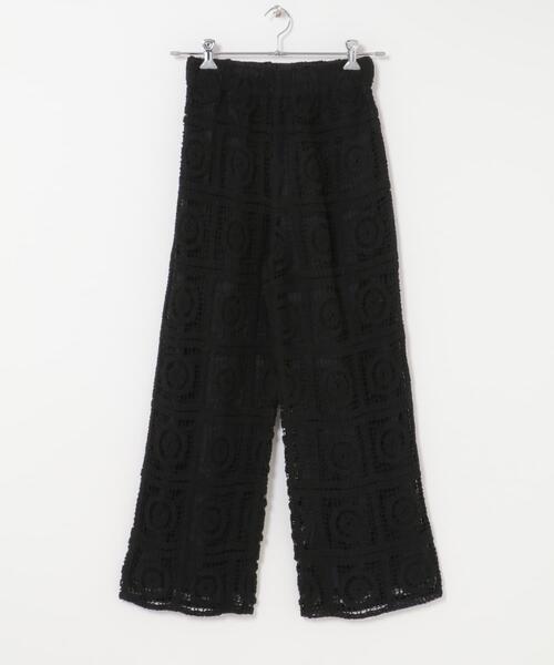 ITEMS URBANRESEARCH（アイテムズ アーバンリサーチ）の「クロシェパンツ（その他パンツ・レディース・ブラック/ベージュ・FREE）」の6枚目の写真