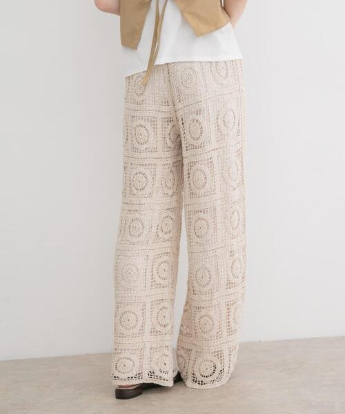 ITEMS URBANRESEARCH（アイテムズ アーバンリサーチ）の「クロシェパンツ（その他パンツ・レディース・ブラック/ベージュ・FREE）」の9枚目の写真