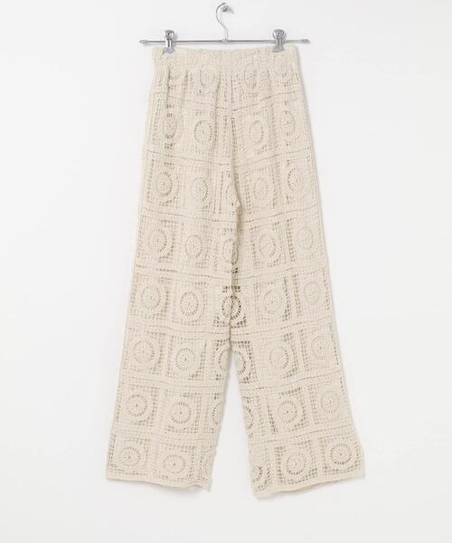 ITEMS URBANRESEARCH（アイテムズ アーバンリサーチ）の「クロシェパンツ（その他パンツ・レディース・ブラック/ベージュ・FREE）」の15枚目の写真