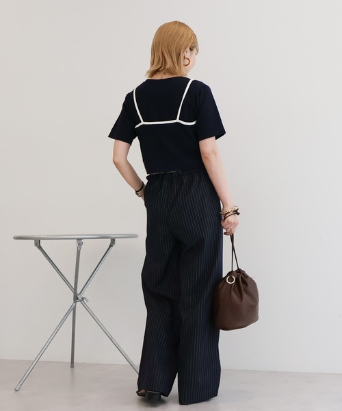 AMERICAN HOLIC(アメリカンホリック)の「【マルチ機能】Wウエストパンツ(その他パンツ・レディース・ブルー系その他4/杢グレー・L/M)」の4枚目の写真