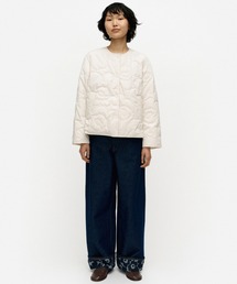 marimekko（マリメッコ）の「【バナー掲載特典付】《JAPAN EXCLUSIVE》Je Kapseli Piirto Unikko   coat（ノーカラーコート）」
